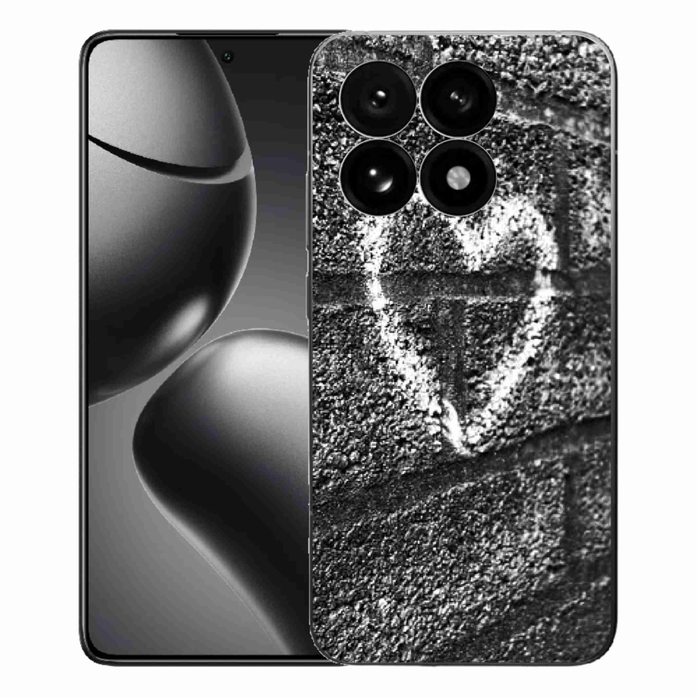 Gelový kryt mmCase na Xiaomi 15T - srdce na zdi