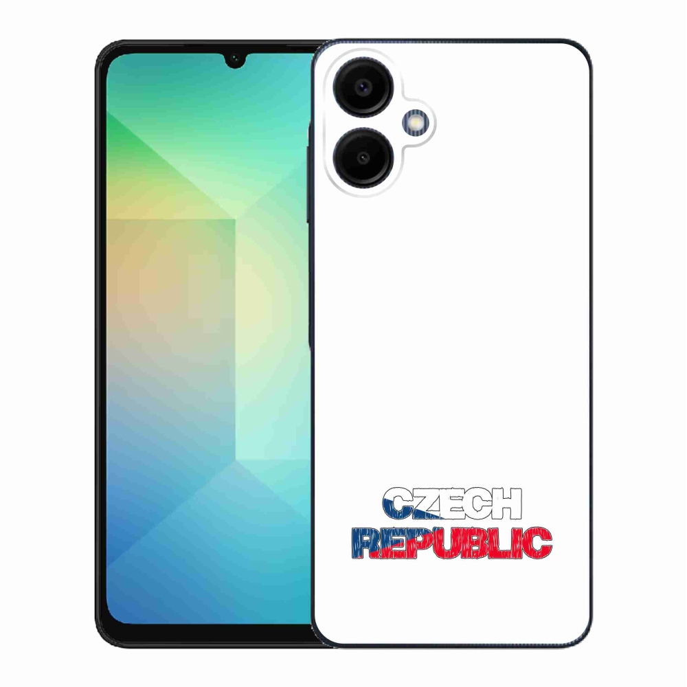 Gelový kryt mmCase na Samsung Galaxy A06 4G - Czech Republic bílé pozadí