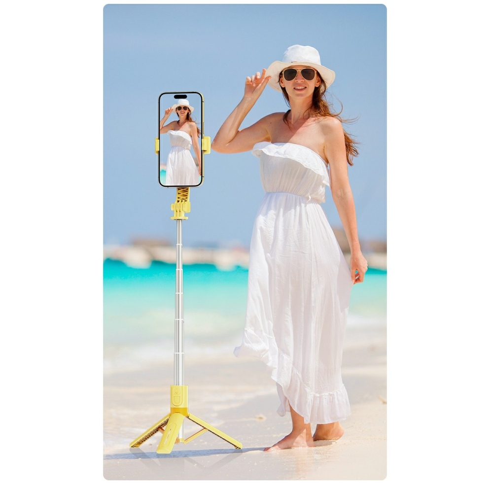 KT02 selfie tyč se stativem a Bluetooth ovládáním