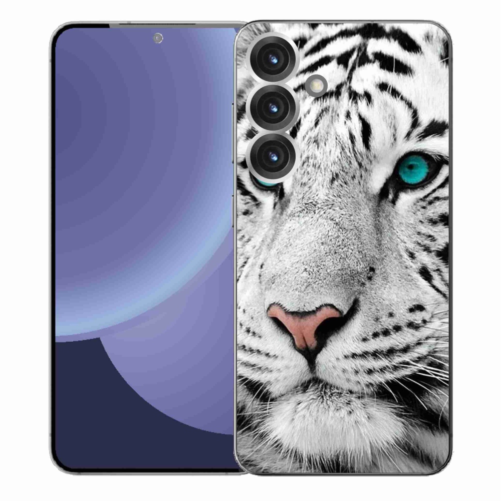 Gelový kryt mmCase na Samsung Galaxy S25+ - bílý tygr