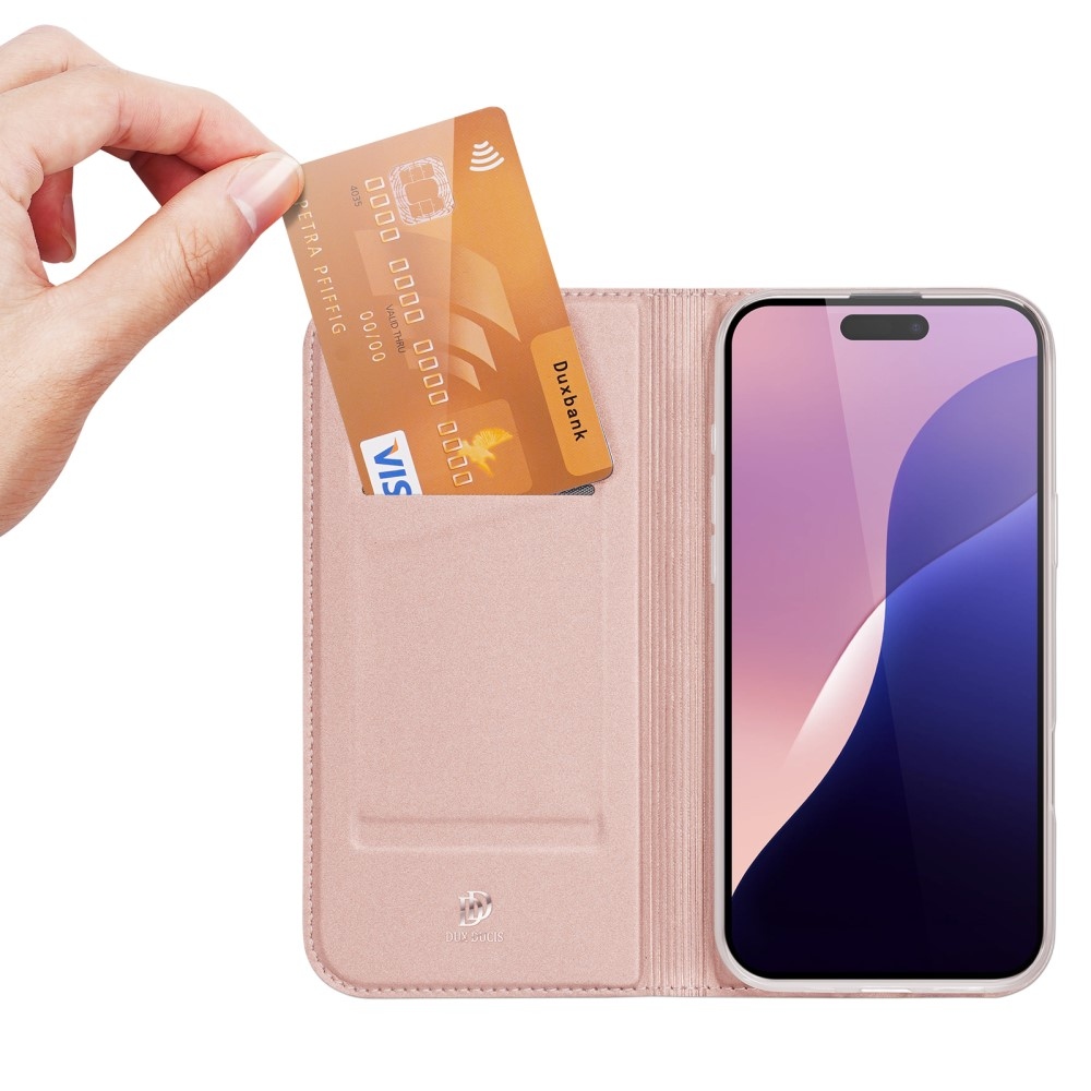 DUX knížkové pouzdro na iPhone 16 Pro Max - růžovozlaté