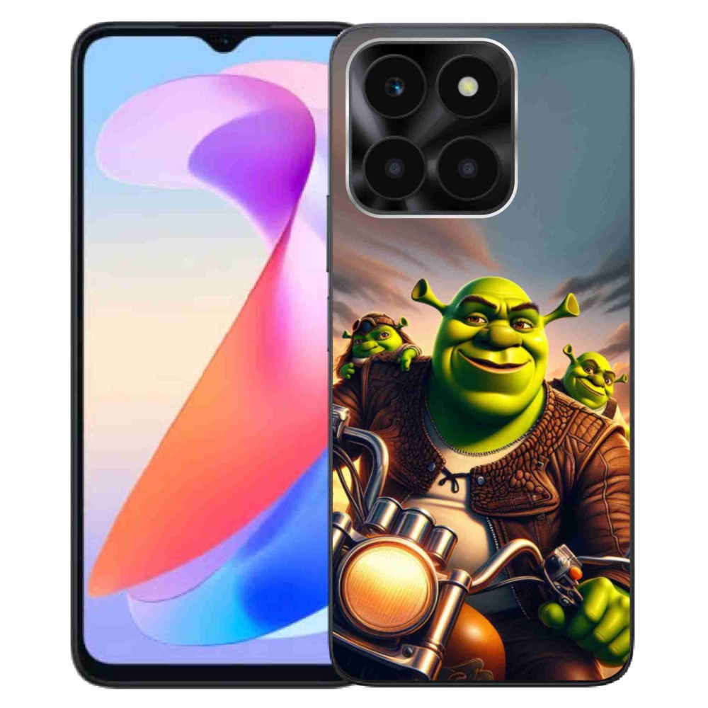 Gelový kryt mmCase na Honor X6a - shrek na motorce