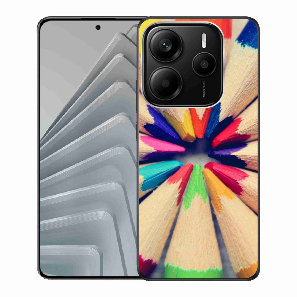 Gelový kryt mmCase na Xiaomi Redmi Note 14 5G - pastelky 