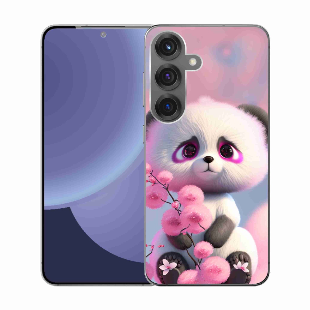 Gelový kryt mmCase na Samsung Galaxy S25 - roztomilá panda 1