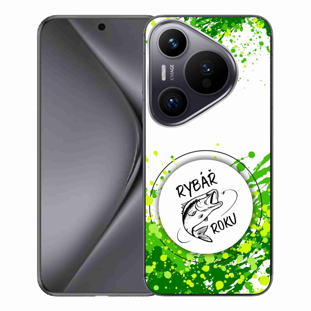 Gelový kryt mmCase na Huawei Pura 70 Pro - rybář roku bílé pozadí