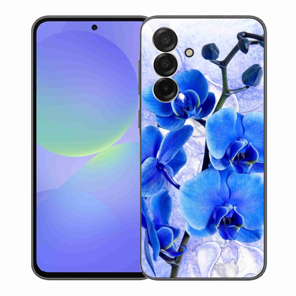 Gelový kryt mmCase na Samsung Galaxy A36 5G - modré květy