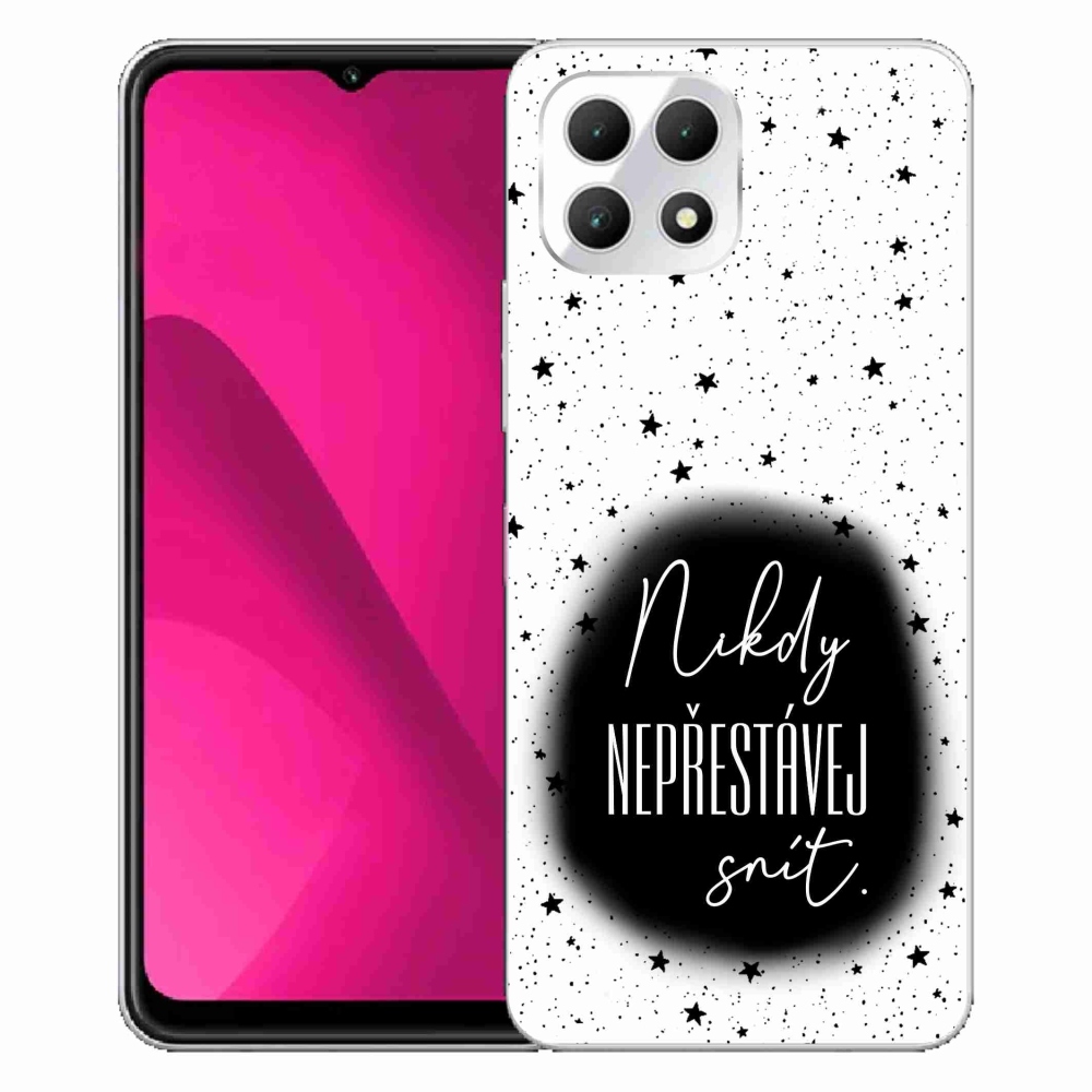 Gelový kryt mmCase na T-Mobile T Phone 2 - citát 1 černobílé pozadí