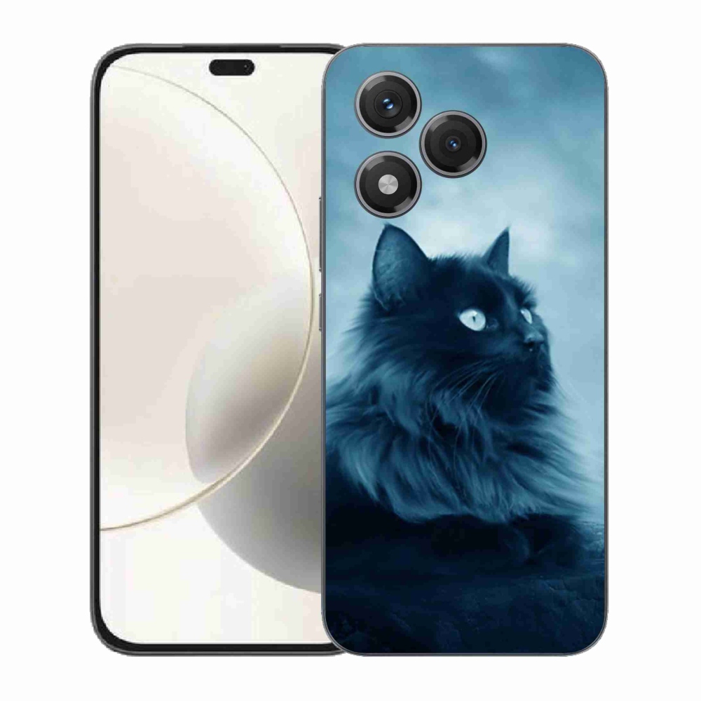 Gelový kryt mmCase na Honor 400 Lite - černá kočka 1