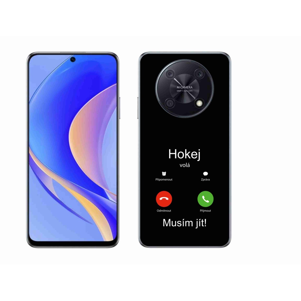 Gelový kryt mmCase na Huawei Nova Y90 - hokej volá černé pozadí