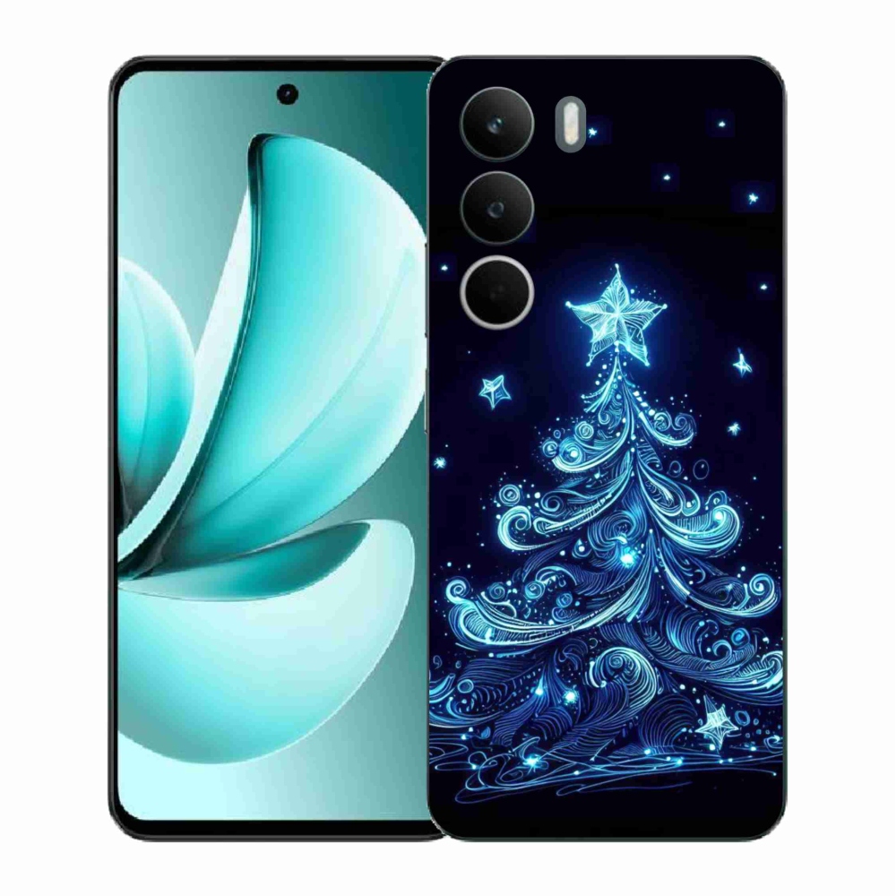Gelový kryt mmCase na Realme C71 - neonový vánoční stromek 4