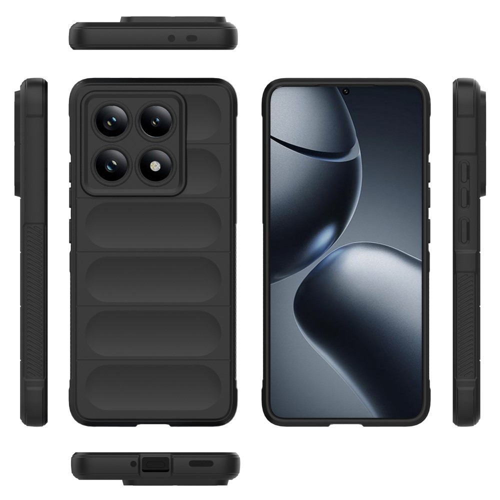 Rugg odolný gelový obal na Xiaomi Redmi Note 14 Pro 5G/Poco X7 5G - černý