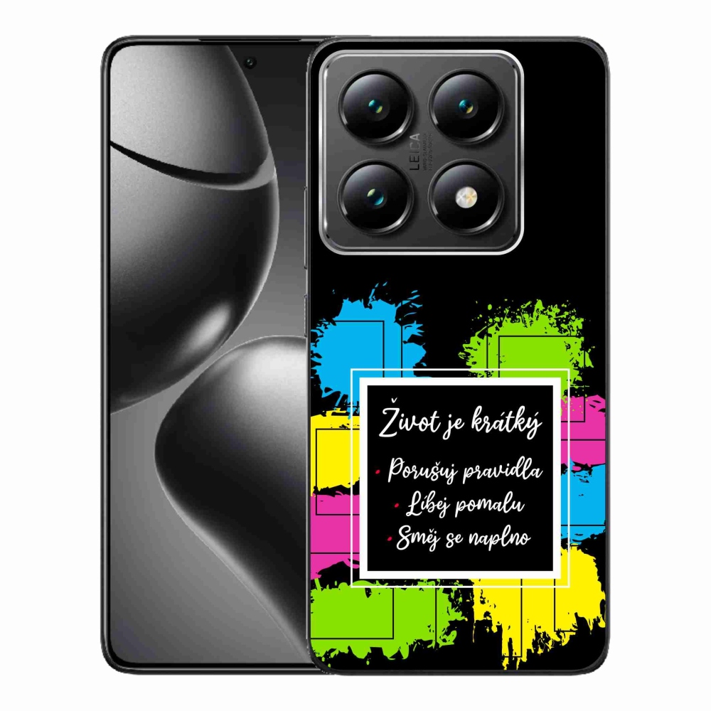 Gelový kryt mmCase na Xiaomi 14T Pro - citát 5 černé pozadí