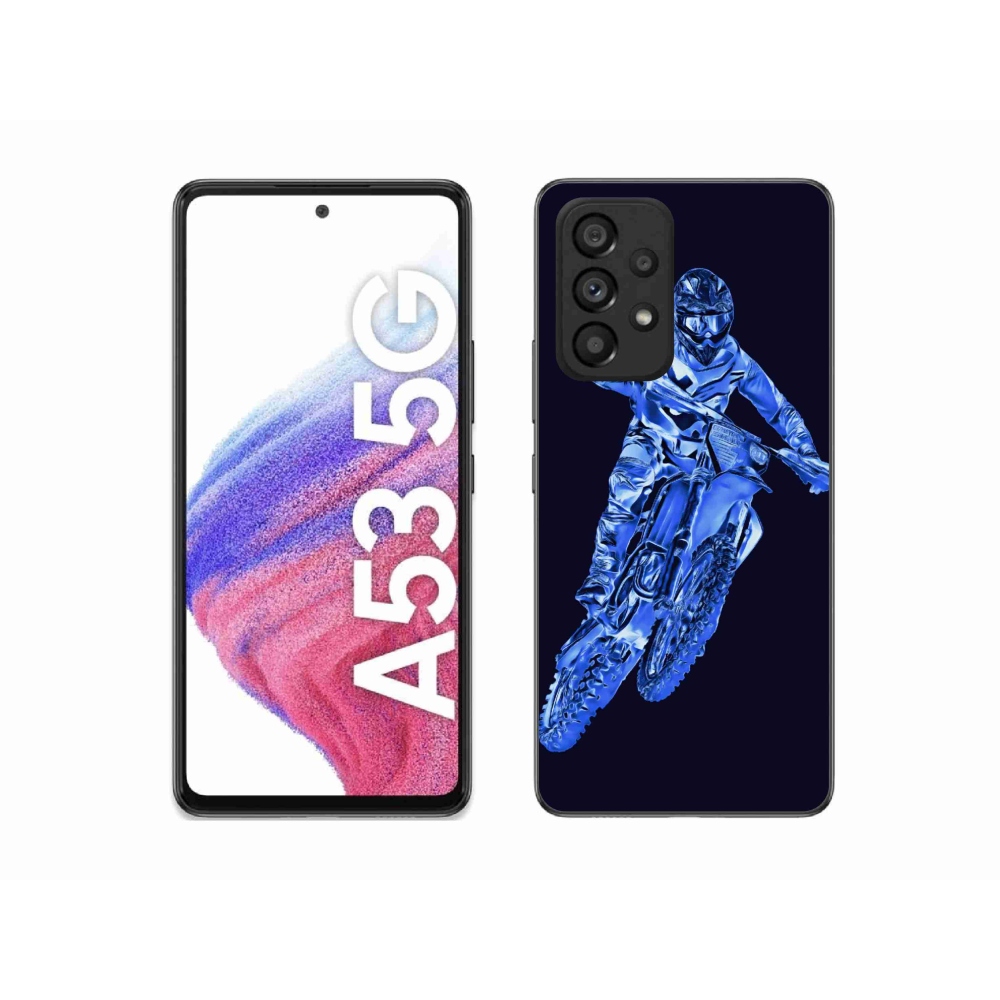 Gelový kryt mmCase na Samsung Galaxy A53 5G - motocross 1