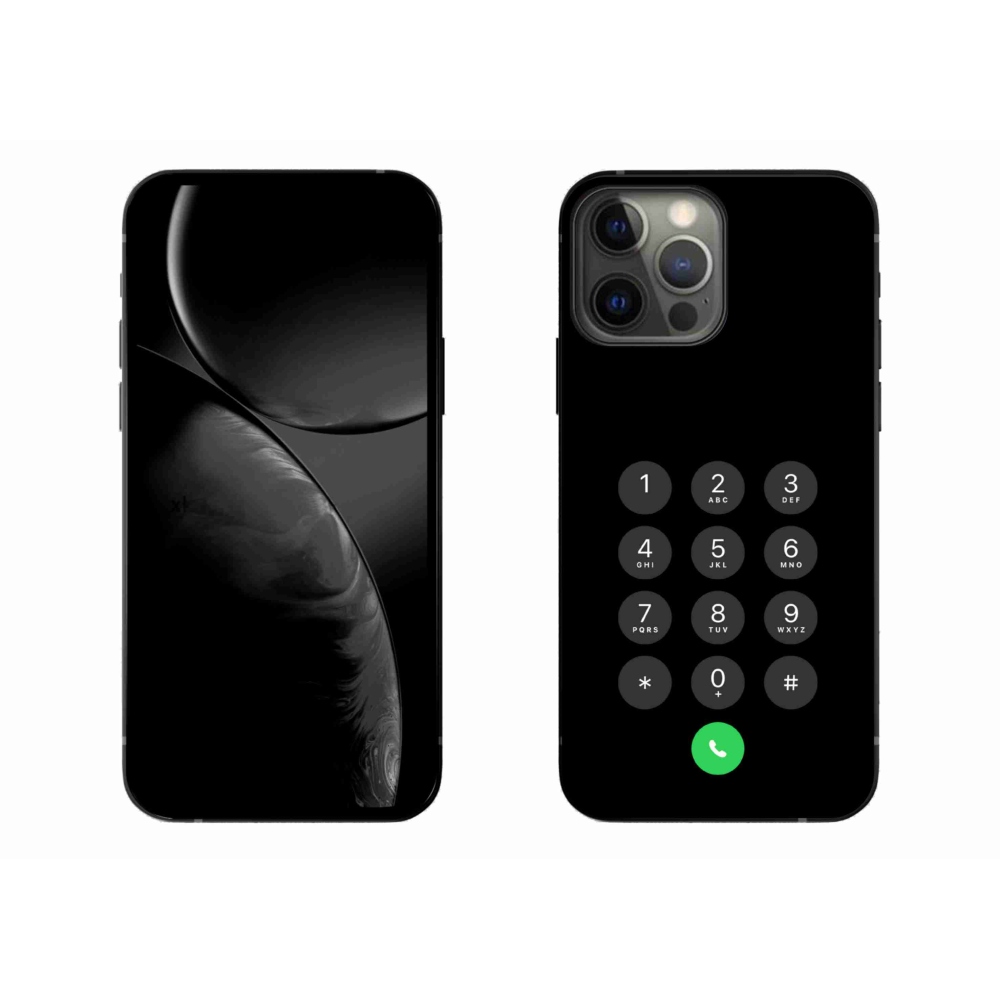 Gelový kryt mmCase na iPhone 13 Pro Max - černý číselník