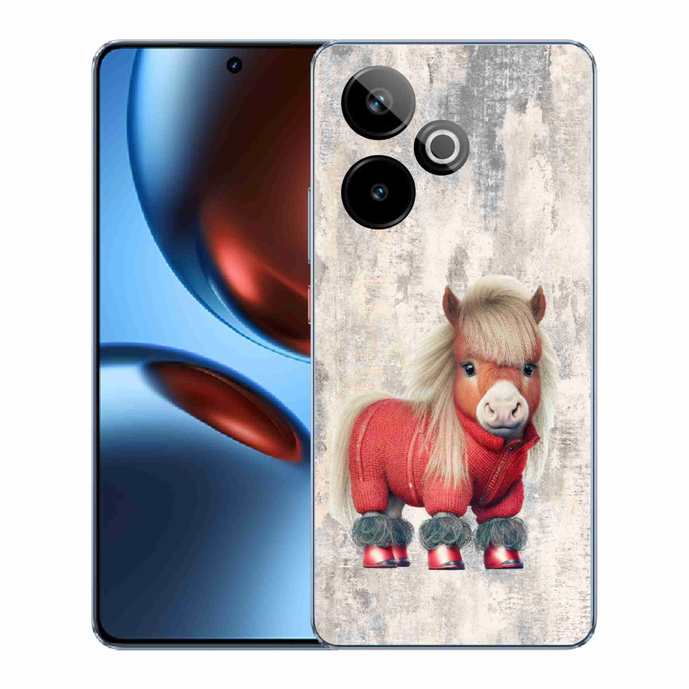 Gelový kryt mmCase na Realme GT 7 5G/GT 7T 5G - poník ve svetru