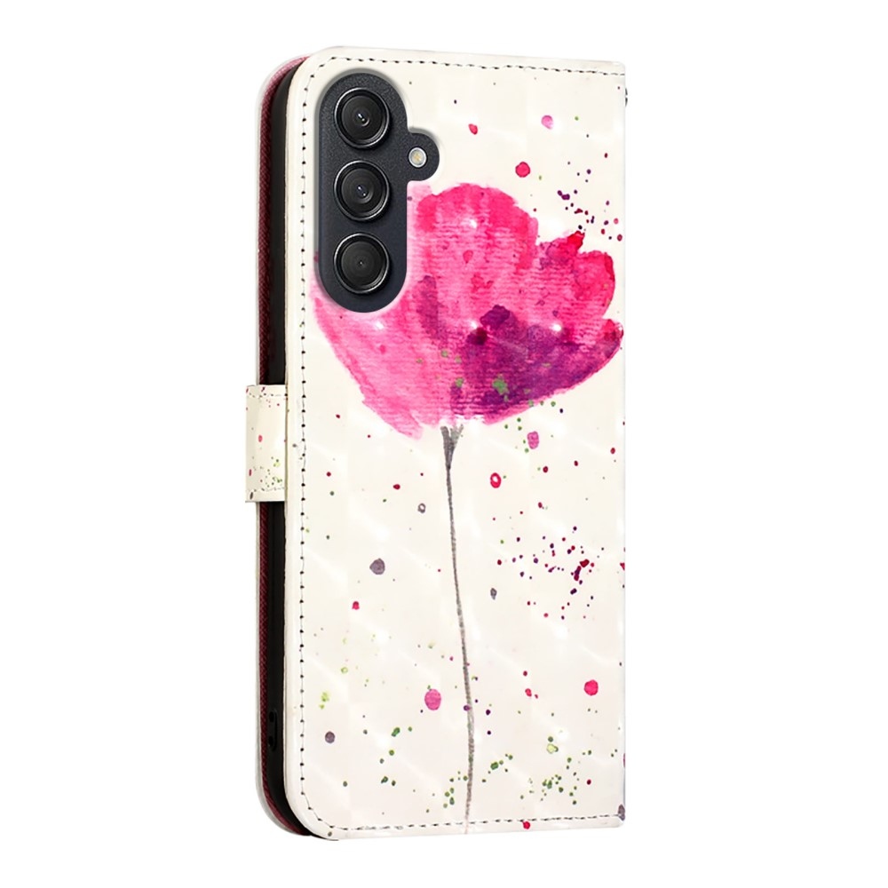 Patte knížkové pouzdro na Samsung Galaxy M55 5G - růžový květ
