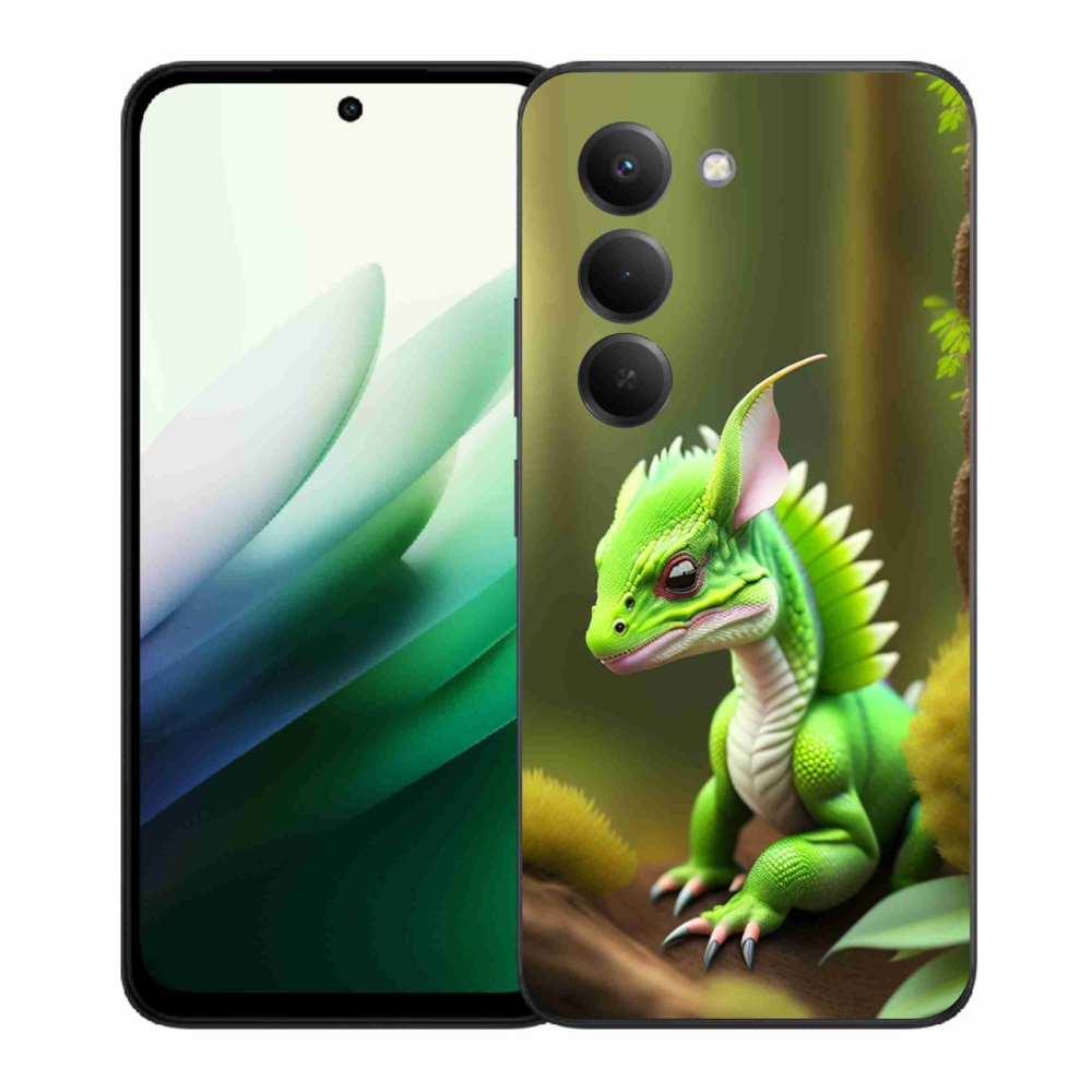 Gelový kryt mmCase na Xiaomi Redmi 15 5G (169mm) - zelený dráček