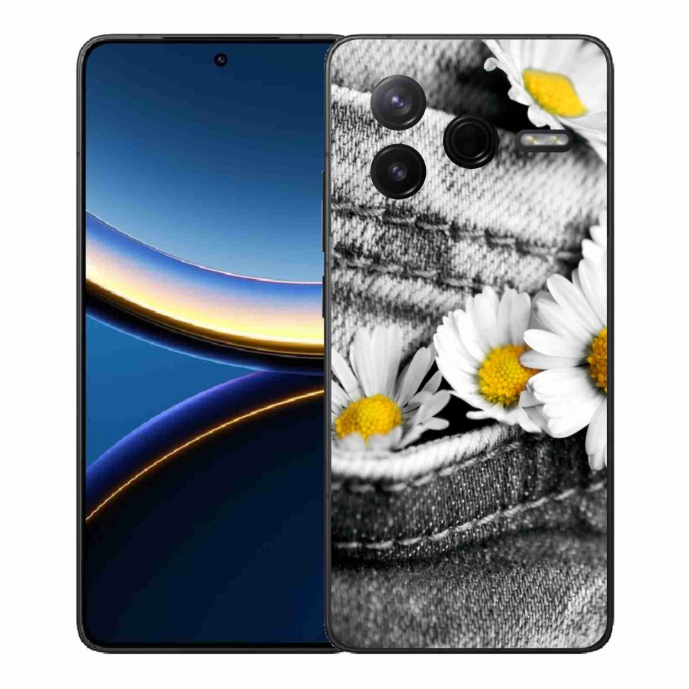 Gelový kryt mmCase na Xiaomi Poco F7 Pro - kopretiny