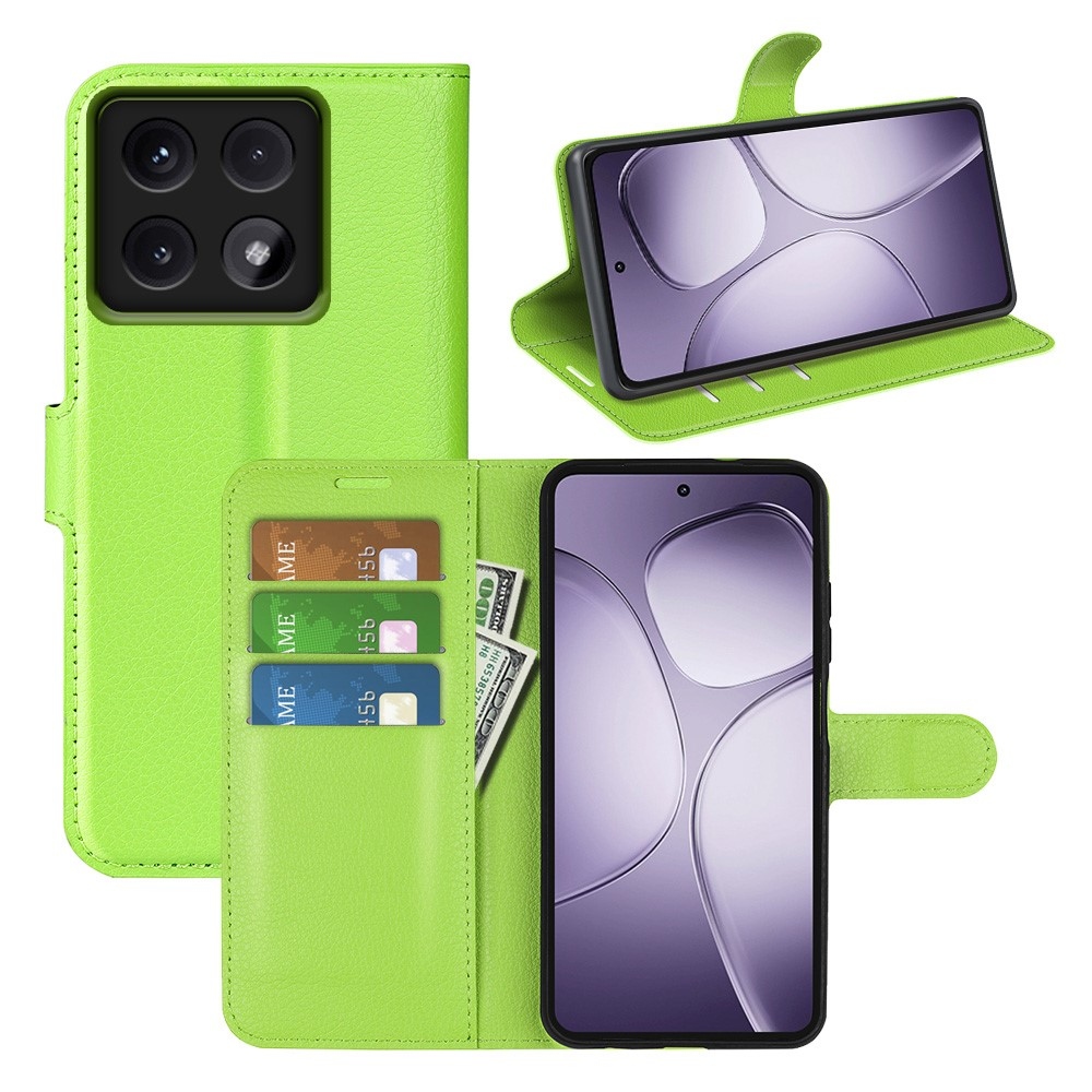 Litchi knížkové pouzdro na Xiaomi 14T Pro - zelené