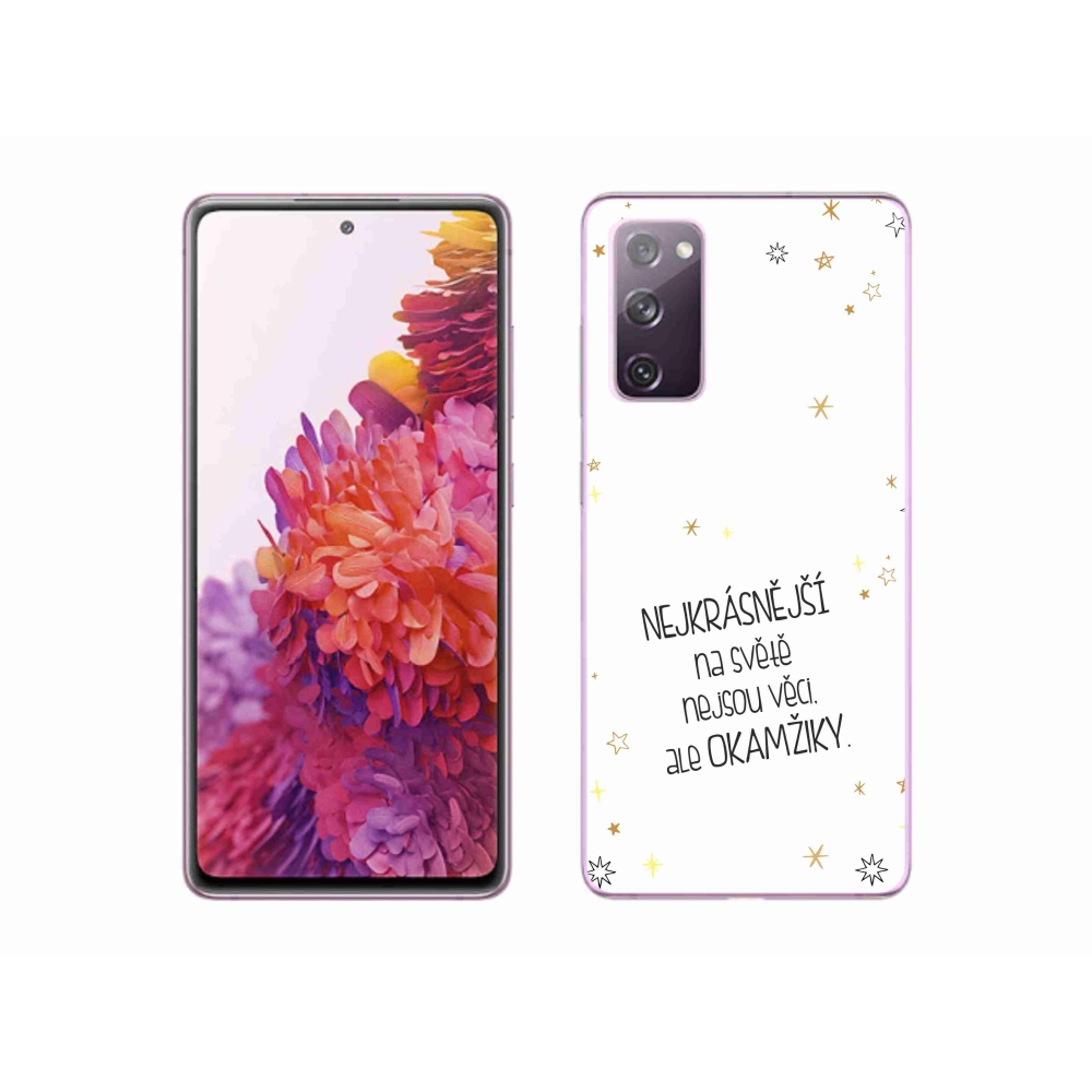 Gelový kryt mmCase na Samsung Galaxy S20 FE - citát 4 bílé pozadí