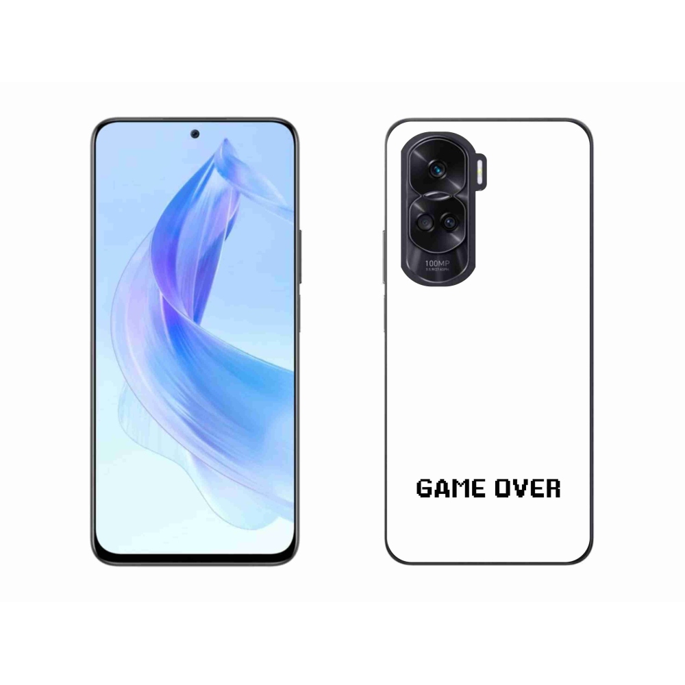 Gelový kryt mmCase na Honor 90 Lite - game over bílé pozadí