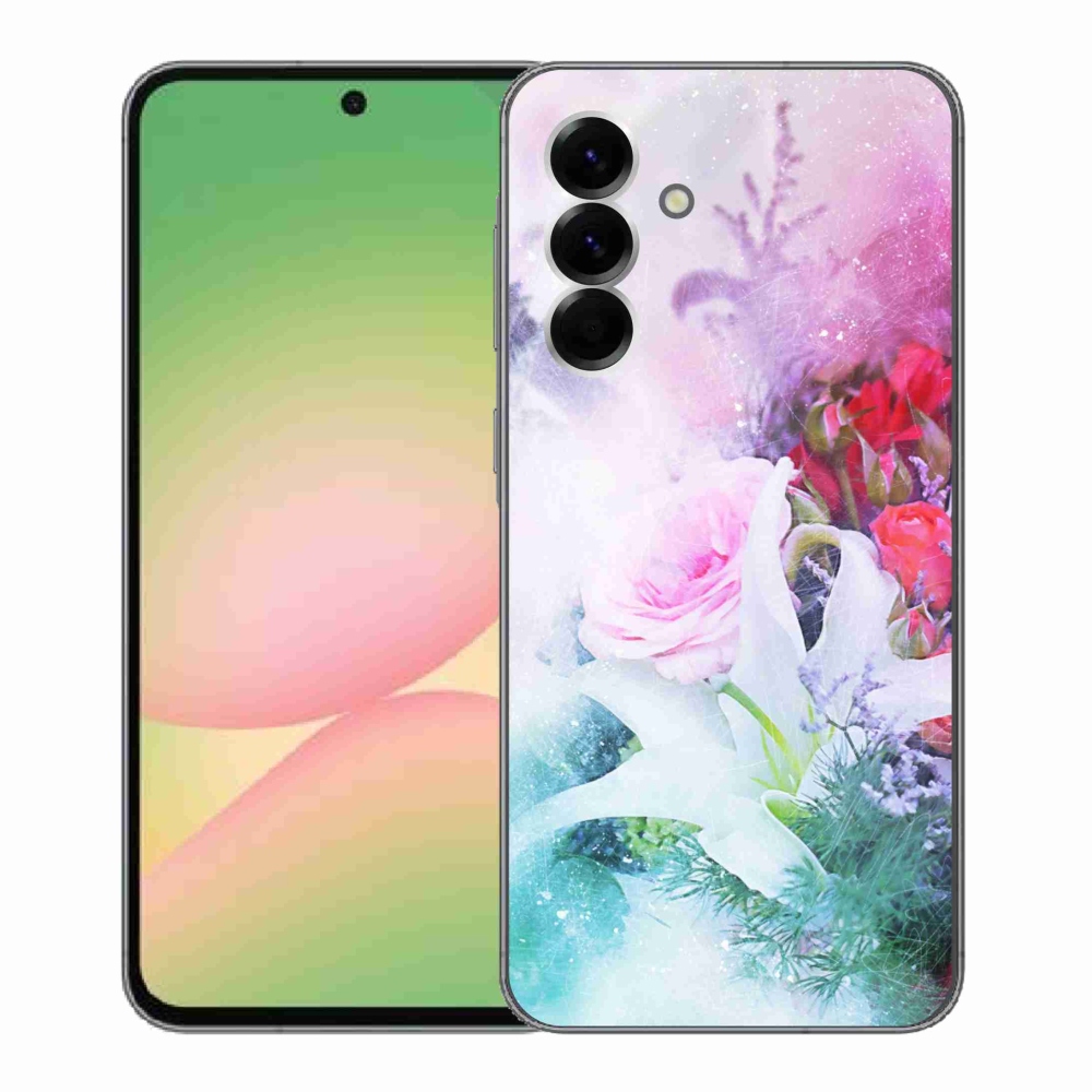 Gelový kryt mmCase na Samsung Galaxy A56 5G - květiny 4