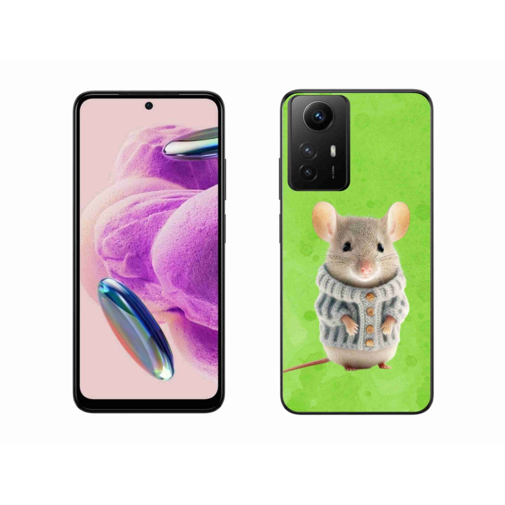 Gelový kryt mmCase na Xiaomi Redmi Note 12S - myška ve svetru