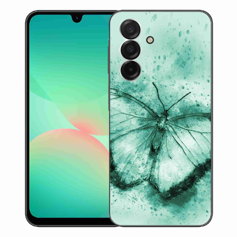 Gelový kryt mmCase na Samsung Galaxy A26 5G - zelený motýl