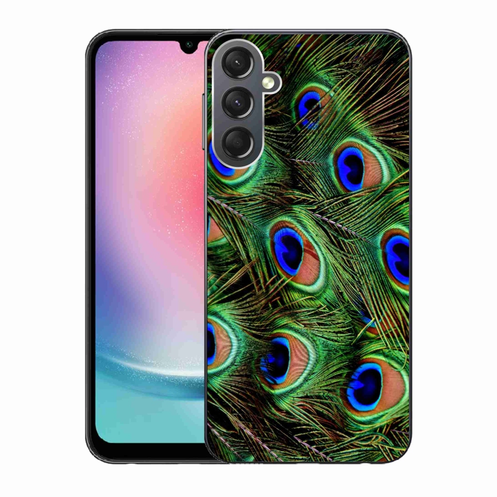 Gelový kryt mmCase na Samsung Galaxy A24 - paví peří