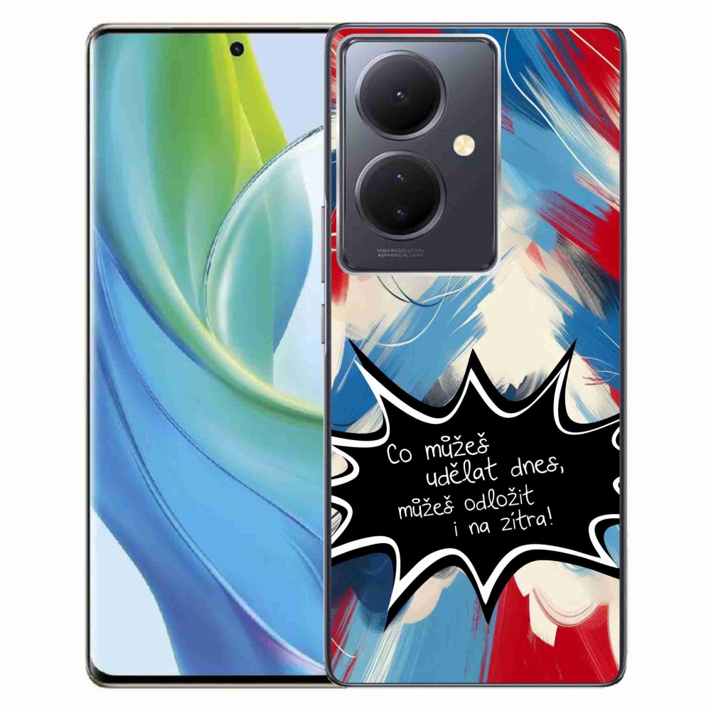 Gelový kryt mmCase na Vivo V29 Lite 5G - vtipný text 9 černé pozadí