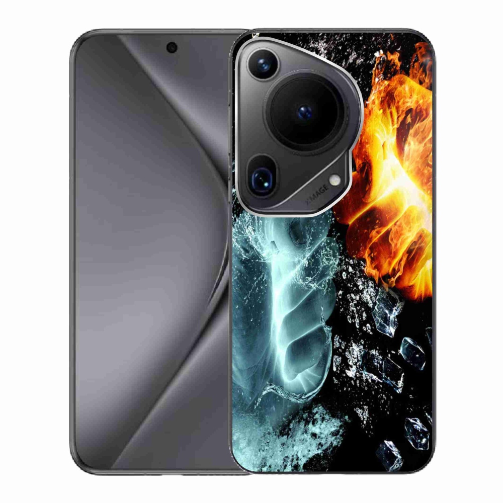 Gelový kryt mmCase na Huawei Pura 70 Ultra - voda a oheň