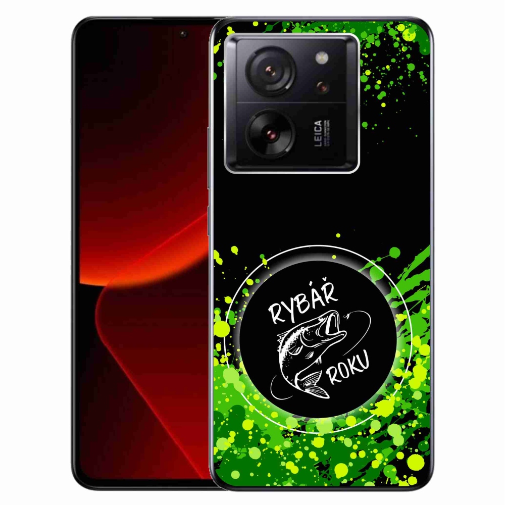 Gelový kryt mmCase na Xiaomi 13T/13T Pro - rybář roku černé pozadí