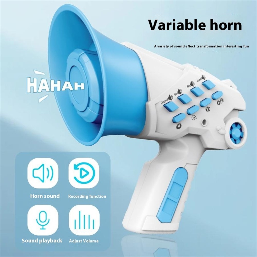 Zábavný měnič hlasu pro děti s nahráváním a efekty – modrý