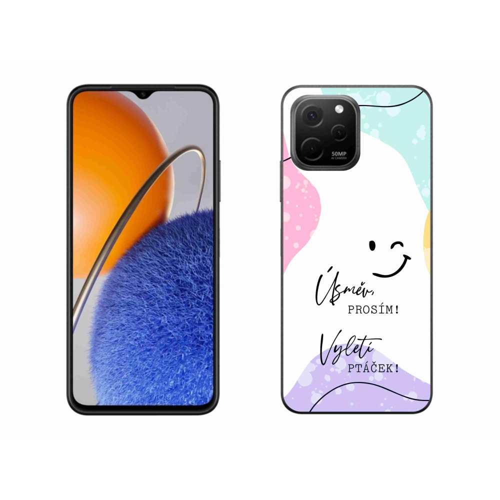 Gelový kryt mmCase na Huawei Nova Y61 - vtipný text 4 bílé pozadí