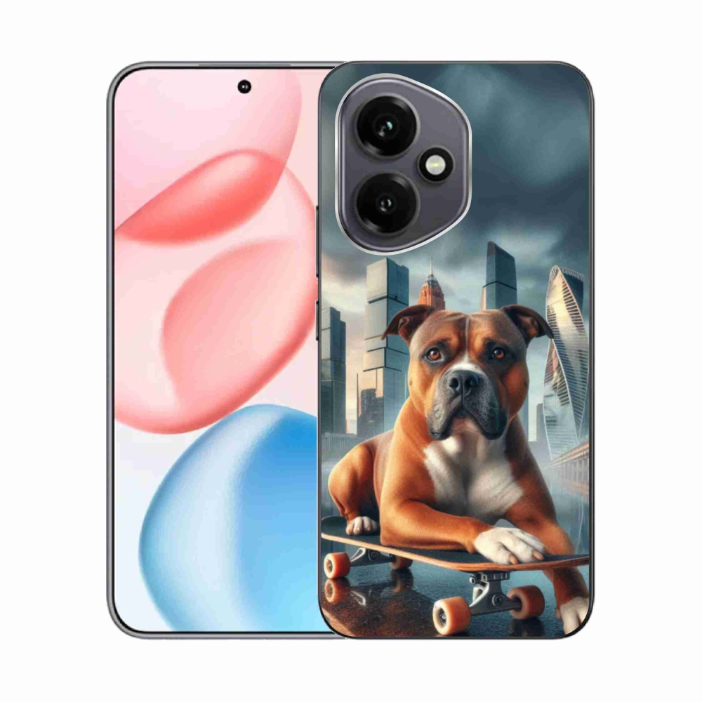 Gelový kryt mmCase na Honor 400 - pes na skateboardu