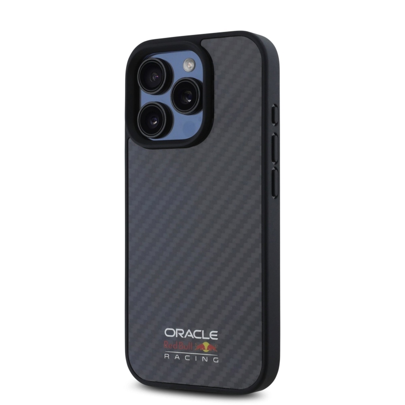 Red Bull Carbon Shiny Logo MagSafe Zadní Kryt pro iPhone 16 Pro Max Black