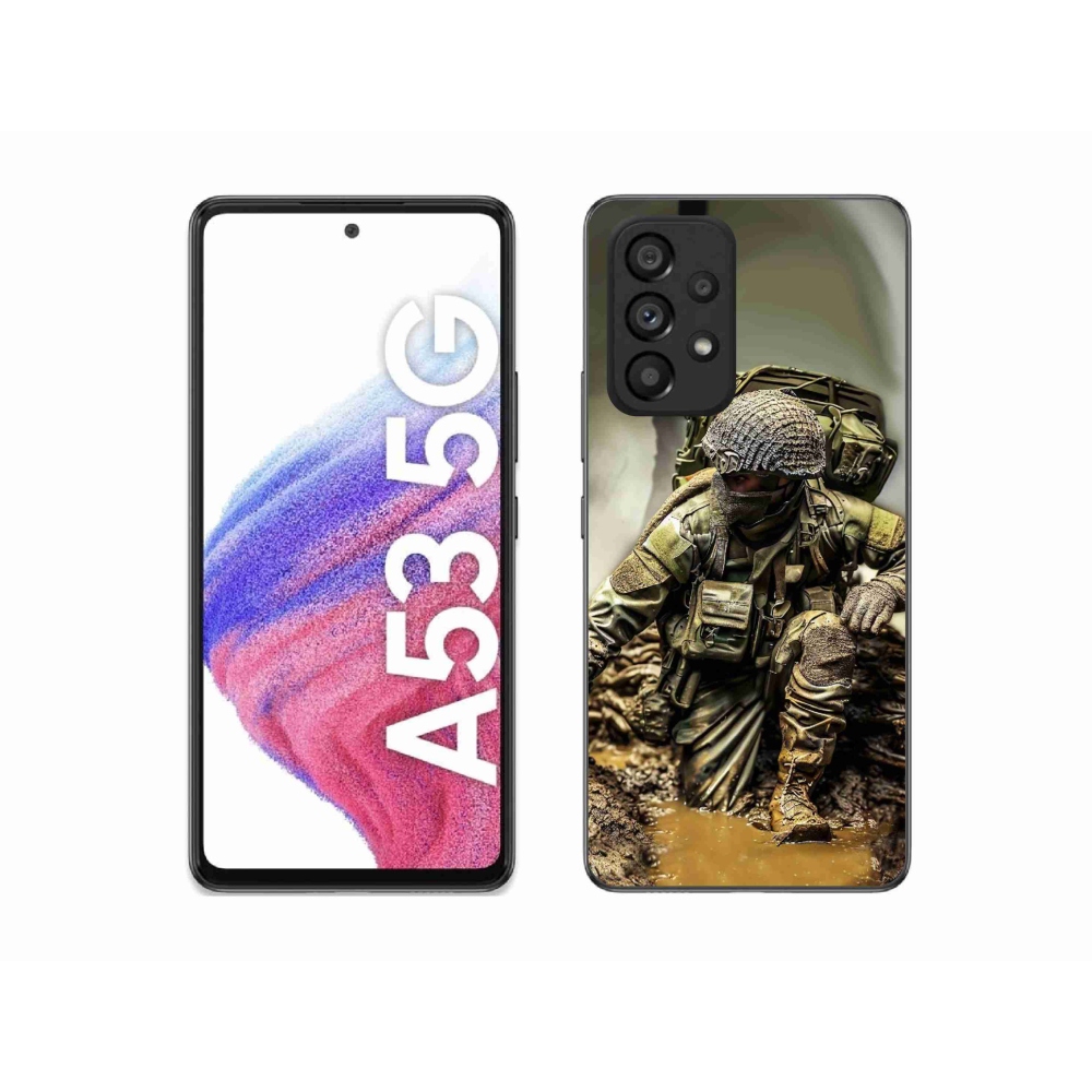 Gelový kryt mmCase na Samsung Galaxy A53 5G - voják