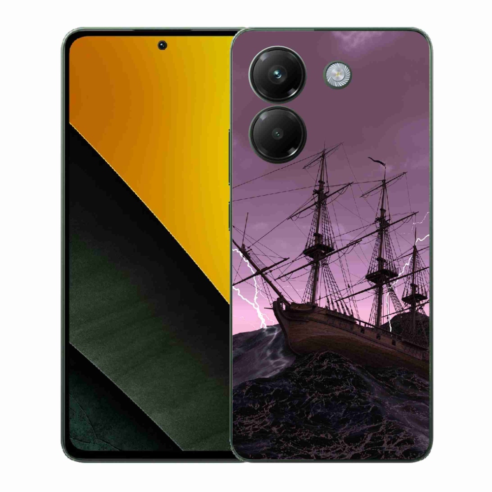 Gelový kryt mmCase na Xiaomi Poco M7 Pro 5G - loď v bouři