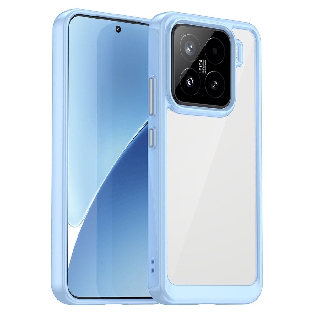 Gelový obal s pevnými zády na Xiaomi 15 - modrý