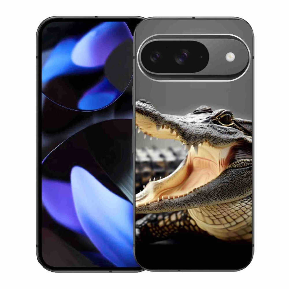 Gelový kryt mmCase na Google Pixel 9/9 Pro - krokodýl