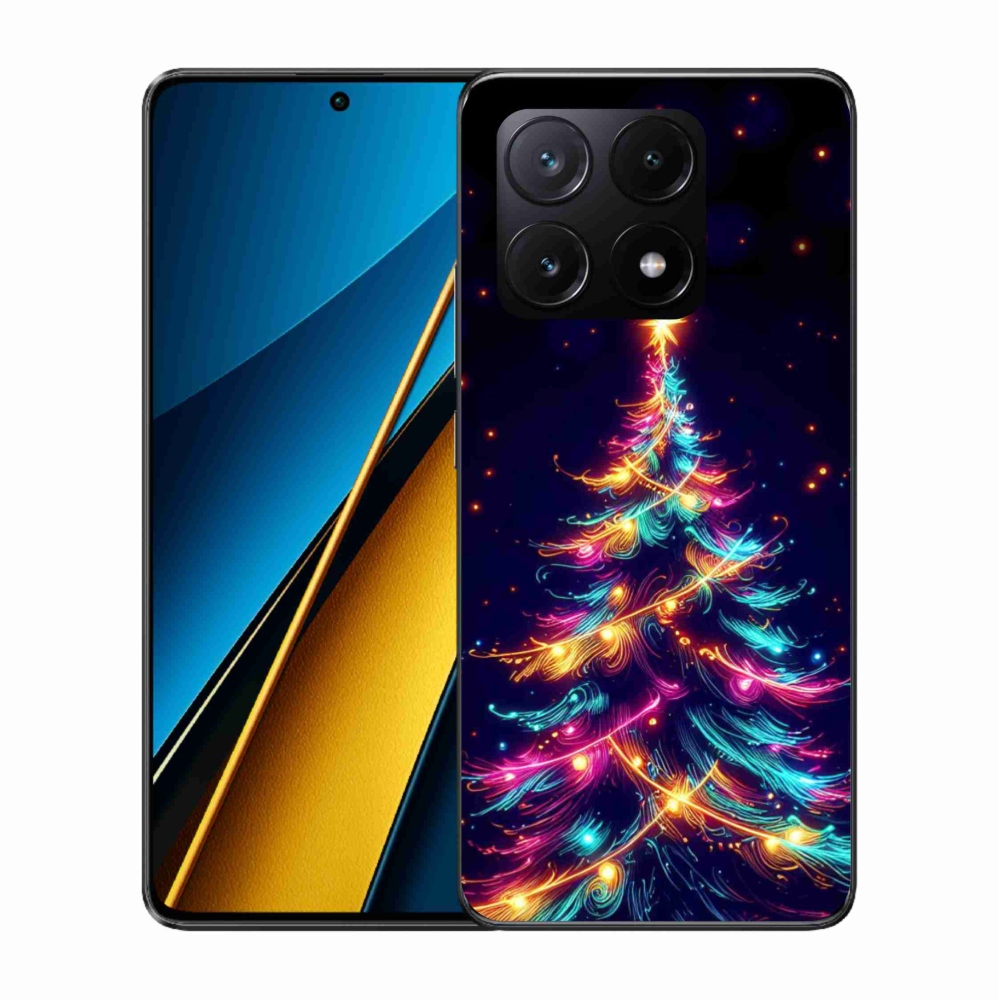 Gelový kryt mmCase na Xiaomi Poco X6 Pro 5G - neonový vánoční stromek