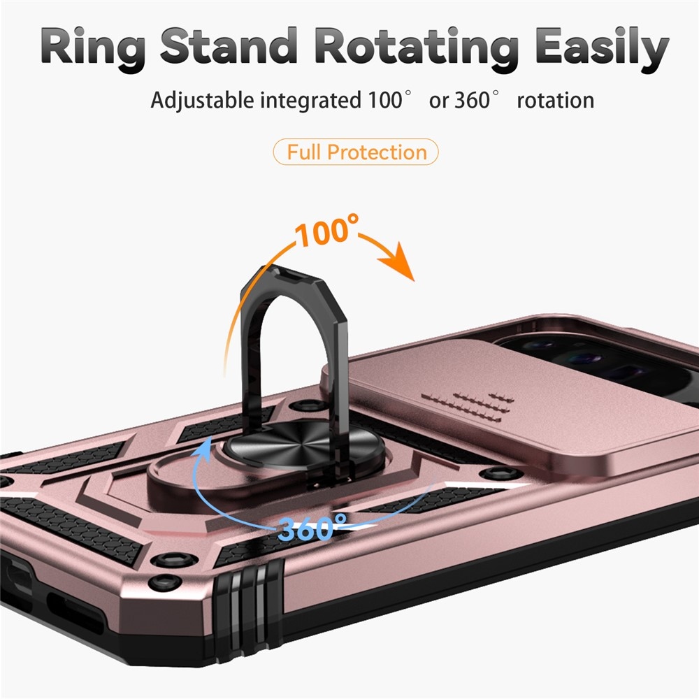 Ring odolný kryt na Google Pixel 10 Pro XL/Pixel 9 Pro XL - růžovozlatý