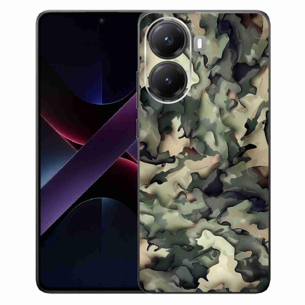 Gelový kryt mmCase na Xiaomi Poco X7 Pro 5G - maskáčový vzor 9