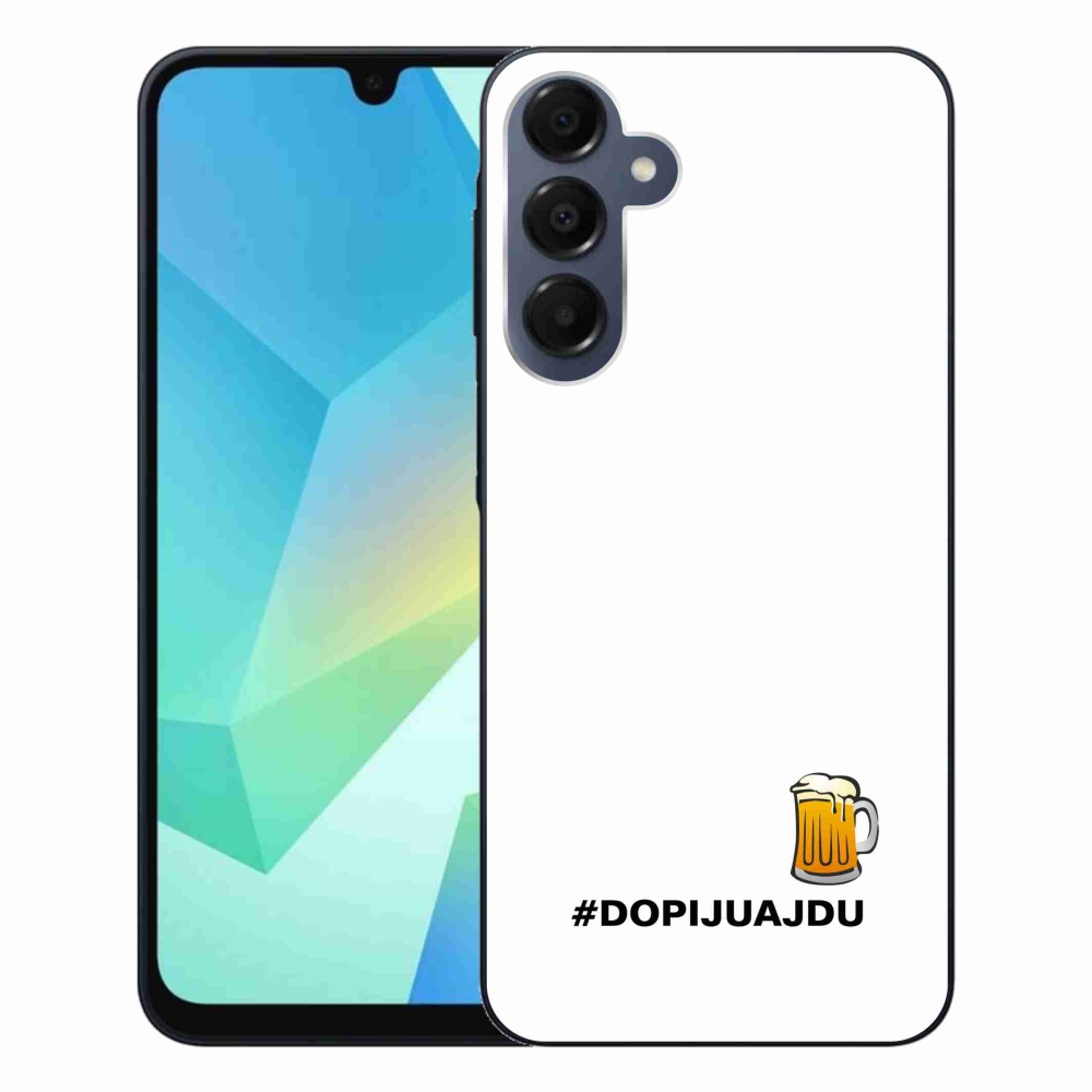 Gelový kryt mmCase na Samsung Galaxy A16 4G/5G - pivní motiv 1 bílé pozadí