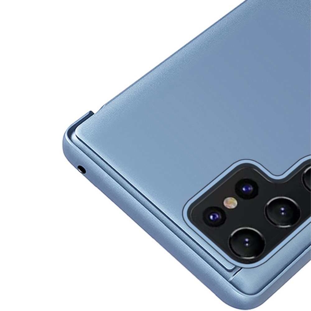 Clear zavírací kryt s matným předkem na Samsung Galaxy S24 Ultra - modrý