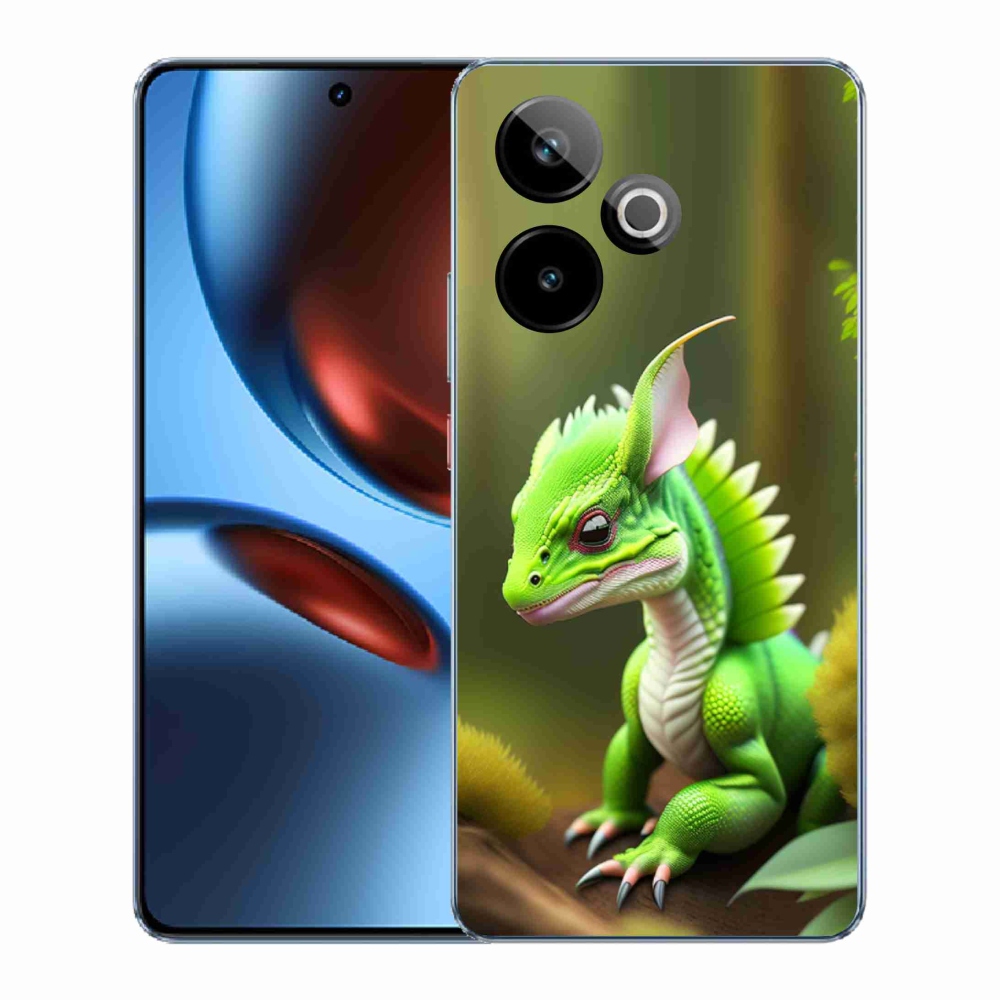 Gelový kryt mmCase na Realme GT 7 5G/GT 7T 5G - zelený dráček