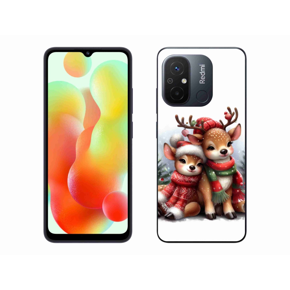 Gelový kryt mmCase na Xiaomi Redmi 12C - vánoční sobi