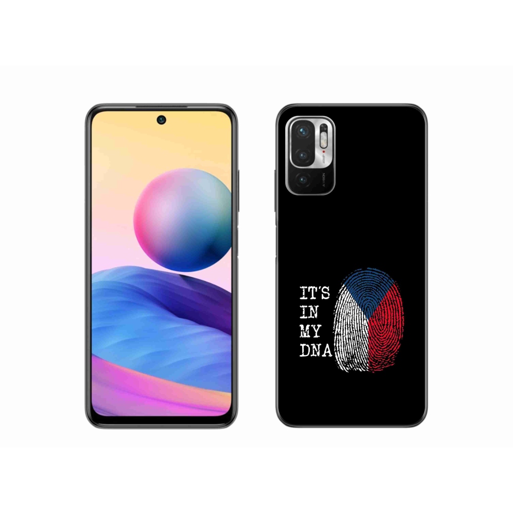 Gelový kryt mmCase na Xiaomi Poco M3 Pro/5G - vlajka otisk prstu černé pozadí