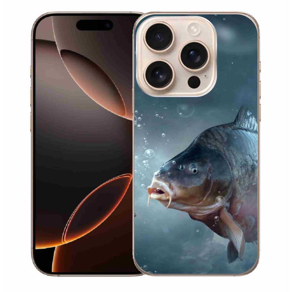 Gelový kryt mmCase na iPhone 16 Pro Max - kapr a bublinky