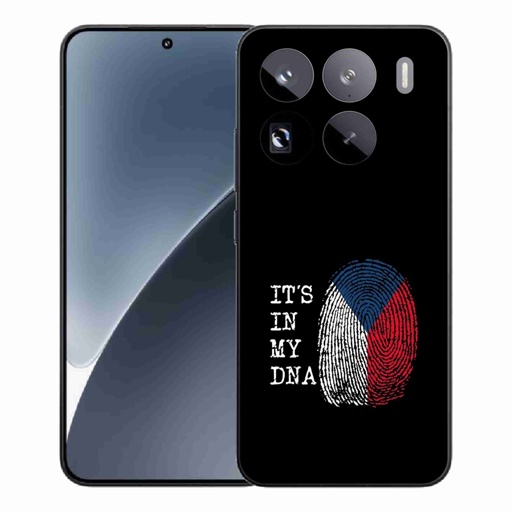 Gelový kryt mmCase na Xiaomi 15 Pro - vlajka otisk prstu černé pozadí